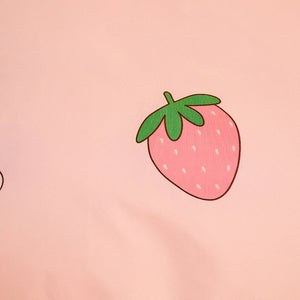 Dreaming Strawberry Kawaii Bedding Set without Bed Sheet-Enchanted peach