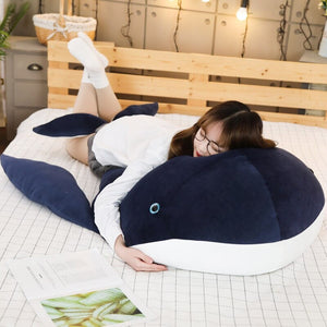 Dreamy Giant Blue Eye Whales Plushie-Enchanted peach