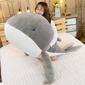 Dreamy Giant Blue Eye Whales Plushie-Enchanted peach