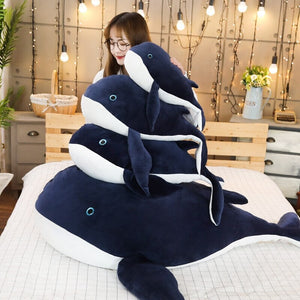 Dreamy Giant Blue Eye Whales Plushie-Enchanted peach