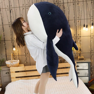 Dreamy Giant Blue Eye Whales Plushie-Enchanted peach