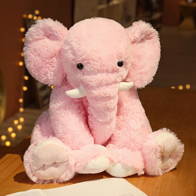 Eco Fluffy Elephant Family-Enchanted peach