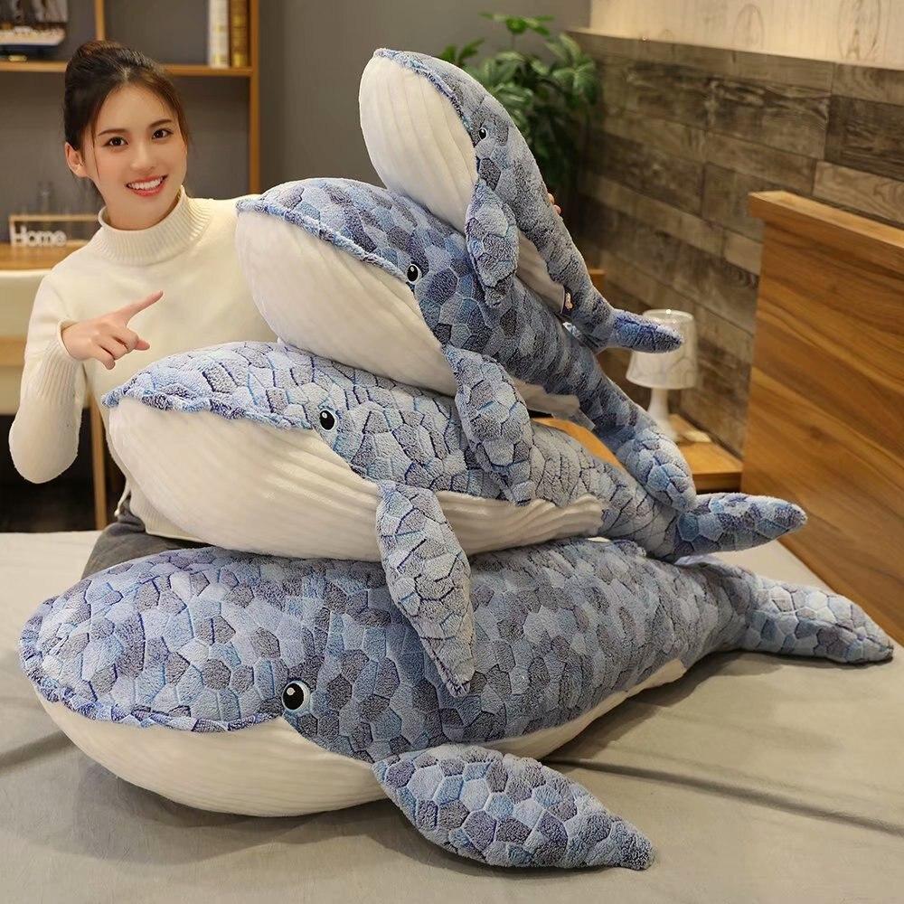 Ed the Giant Whale Plushie-Enchanted peach