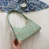 Elegant Lace Floral Shoulder Bag-Enchanted peach