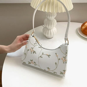 Elegant Lace Floral Shoulder Bag-Enchanted peach