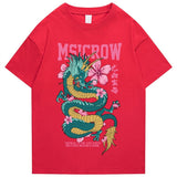 Emerald Dragon Pink Sakura Unisex Cotton Tee-Enchanted peach