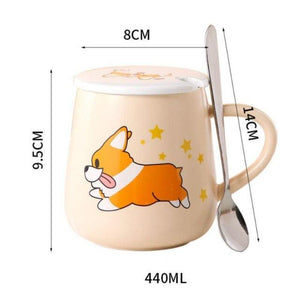 Emotional Corgi Mug-Enchanted peach