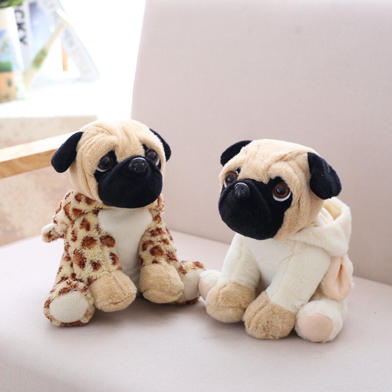 Family of Pug Plushies-Enchanted peach