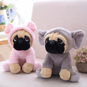 Family of Pug Plushies-Enchanted peach