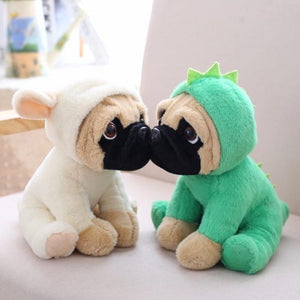 Family of Pug Plushies-Enchanted peach