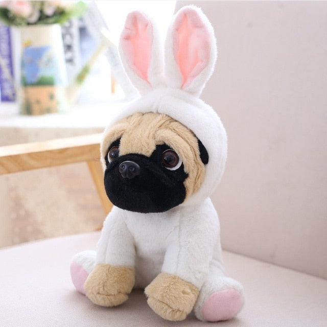 Family of Pug Plushies-Enchanted peach