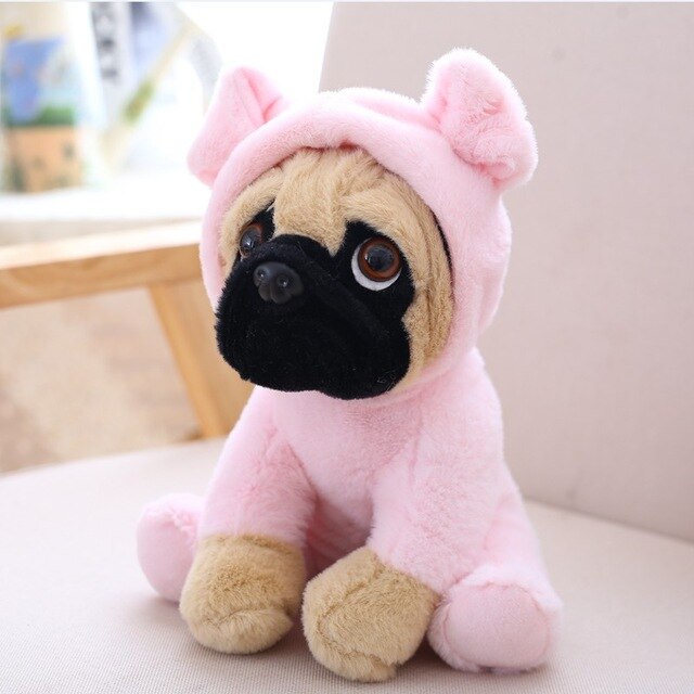 Family of Pug Plushies-Enchanted peach