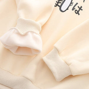 Farewell Bunny Polo Sweatshirt-Enchanted peach