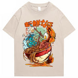 Flaming Hot Wagyu Ramen Unisex Cotton Tee-Enchanted peach