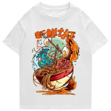 Flaming Hot Wagyu Ramen Unisex Cotton Tee-Enchanted peach