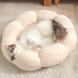 Flower Shaped Cat Bed-Enchanted peach