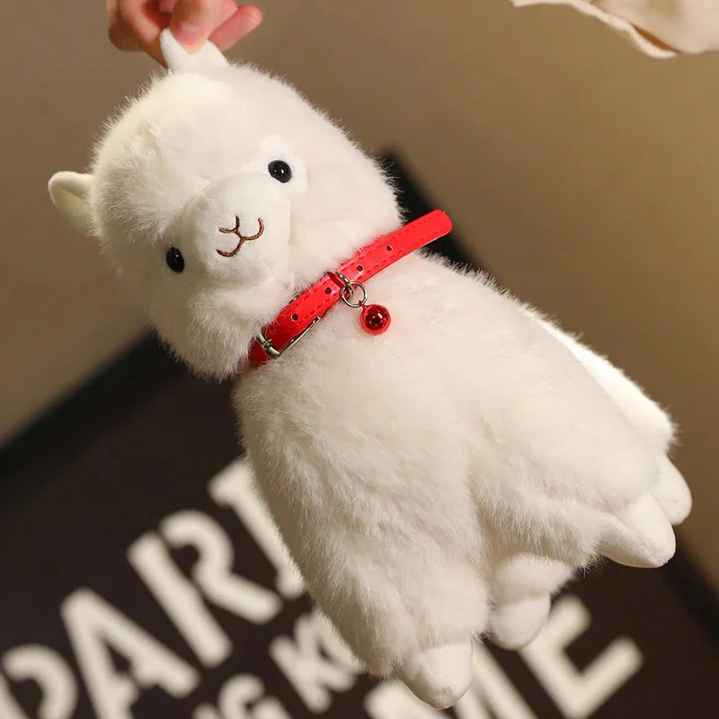 Fluffy Alpaca Llama Plushies with Bell-Enchanted peach