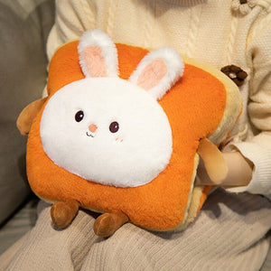 Fluffy Animal Toastie Plushie Hand Warmer Collection-Enchanted peach