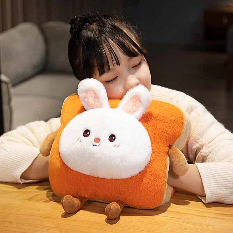 Fluffy Animal Toastie Plushie Hand Warmer Collection-Enchanted peach