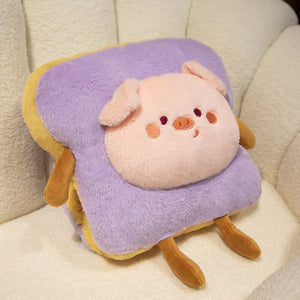 Fluffy Animal Toastie Plushie Hand Warmer Collection-Enchanted peach