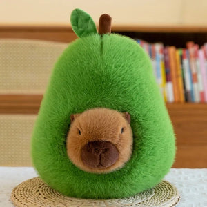 Fluffy Avocado Capybara Plushie-Enchanted peach