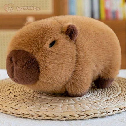 Fluffy Avocado Capybara Plushie-Enchanted peach