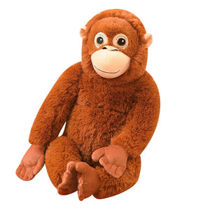 Fluffy Baby Orangutan Monkey Plushie-Enchanted peach