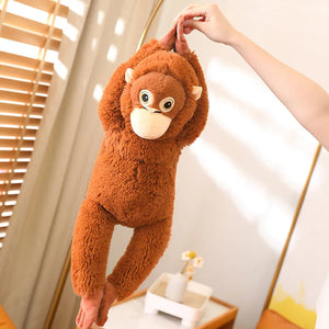 Fluffy Baby Orangutan Monkey Plushie-Enchanted peach