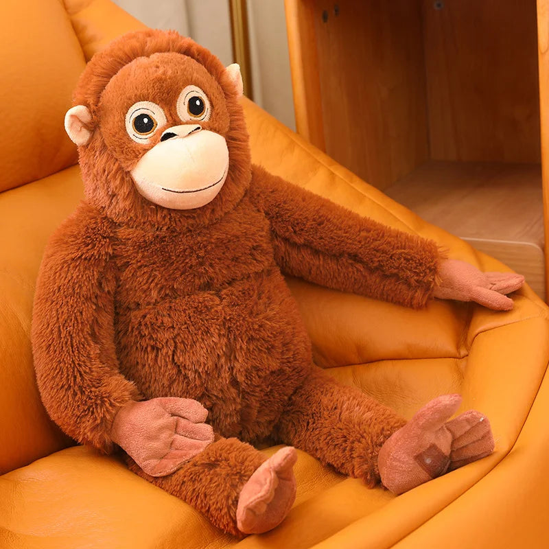 Fluffy Baby Orangutan Monkey Plushie-Enchanted peach