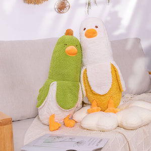 Fluffy Banana Duck Crew Plushies-Enchanted peach