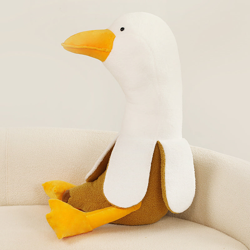 Fluffy Banana Duck Plushie-Enchanted peach