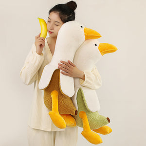 Fluffy Banana Duck Plushie-Enchanted peach