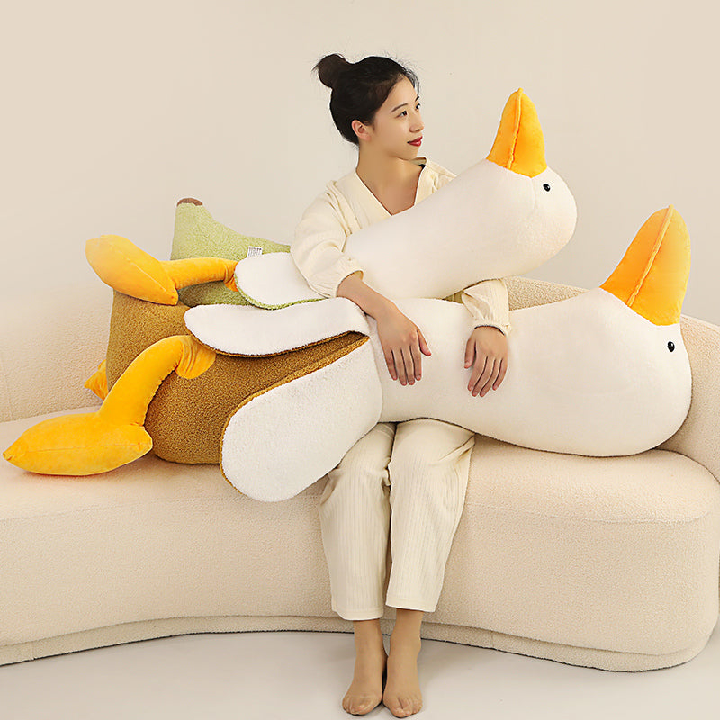 Fluffy Banana Duck Plushie-Enchanted peach