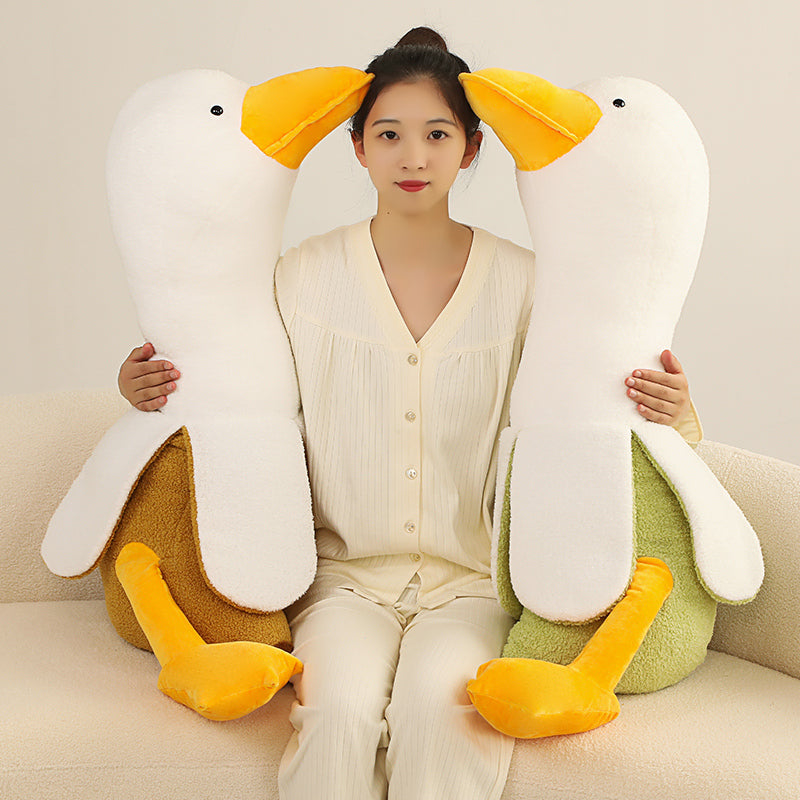 Fluffy Banana Duck Plushie-Enchanted peach