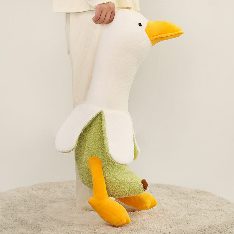 Fluffy Banana Duck Plushie-Enchanted peach