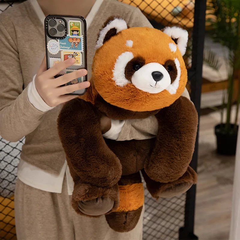 Fluffy Brown Bear Panda Red Panda Plushies-Enchanted peach