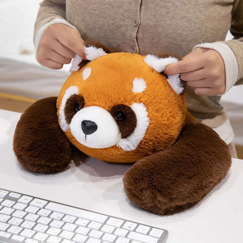 Fluffy Brown Bear Panda Red Panda Plushies-Enchanted peach