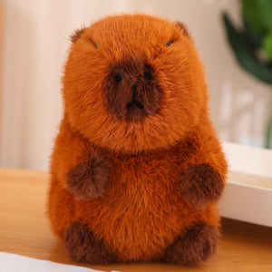 Fluffy Brown Capybara Plushie-Enchanted peach