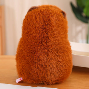 Fluffy Brown Capybara Plushie-Enchanted peach