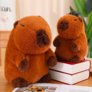 Fluffy Brown Capybara Plushie-Enchanted peach