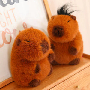 Fluffy Brown Capybara Plushie-Enchanted peach