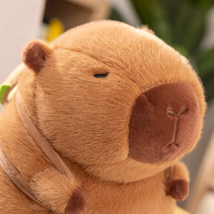 Fluffy Capybara Burger Bag Plushies-Enchanted peach