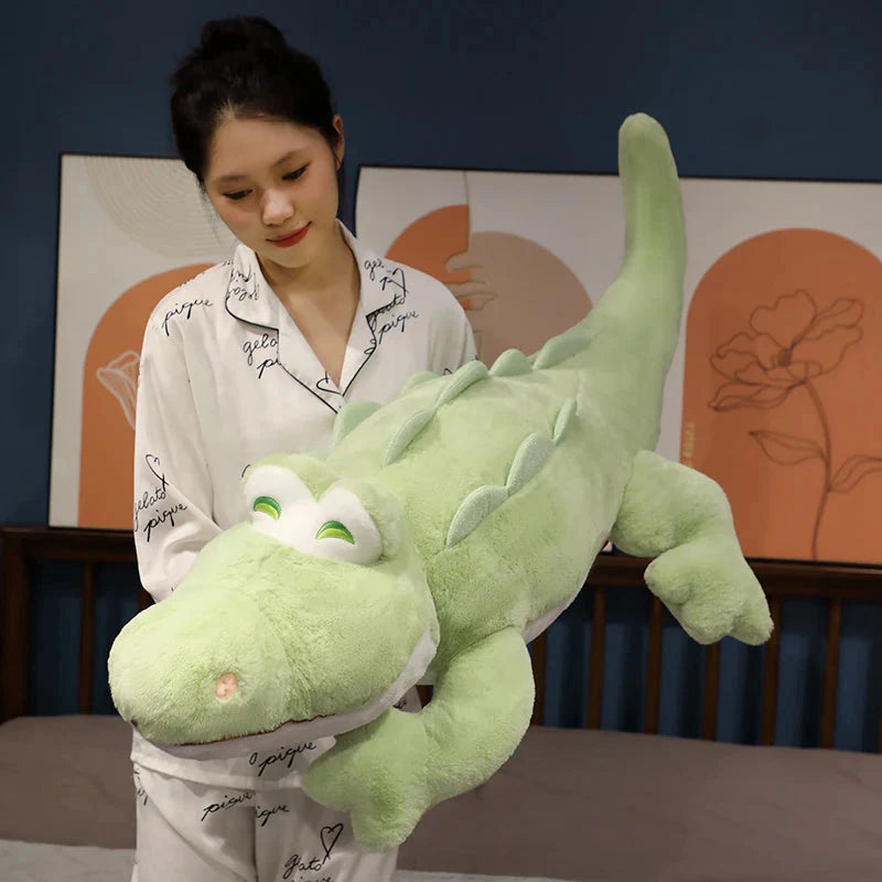 Fluffy Cheerful Crocodile Alligator Plushies-Enchanted peach