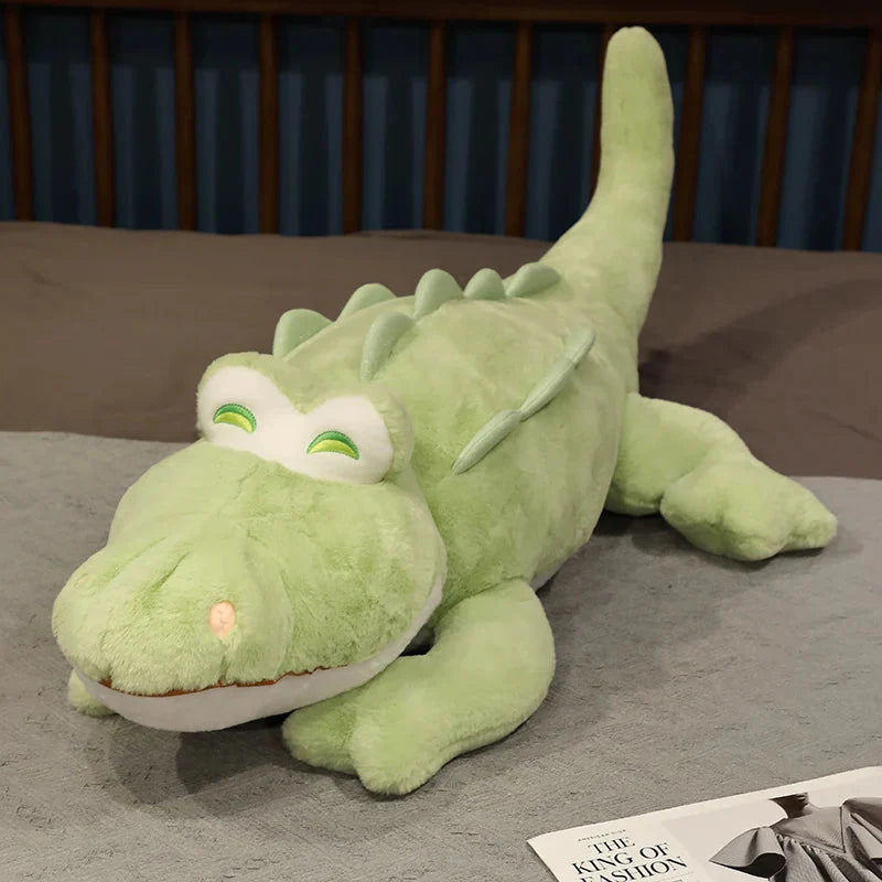 Fluffy Cheerful Crocodile Alligator Plushies-Enchanted peach