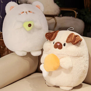 Fluffy Chubby Dog & Cat Plushies-Enchanted peach