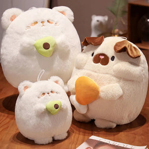 Fluffy Chubby Dog & Cat Plushies-Enchanted peach