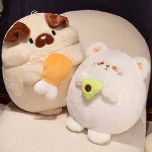 Fluffy Chubby Dog & Cat Plushies-Enchanted peach