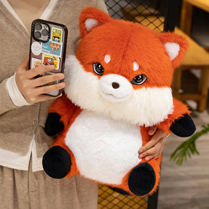 Fluffy Chubby Fox Plushie-Enchanted peach