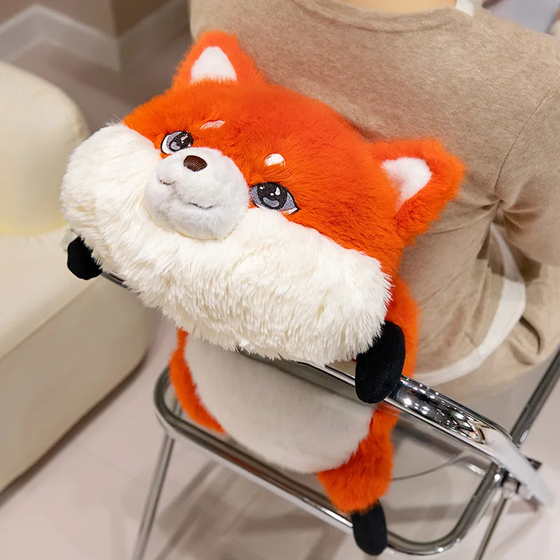 Fluffy Chubby Fox Plushie-Enchanted peach