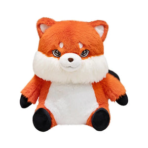 Fluffy Chubby Fox Plushie-Enchanted peach